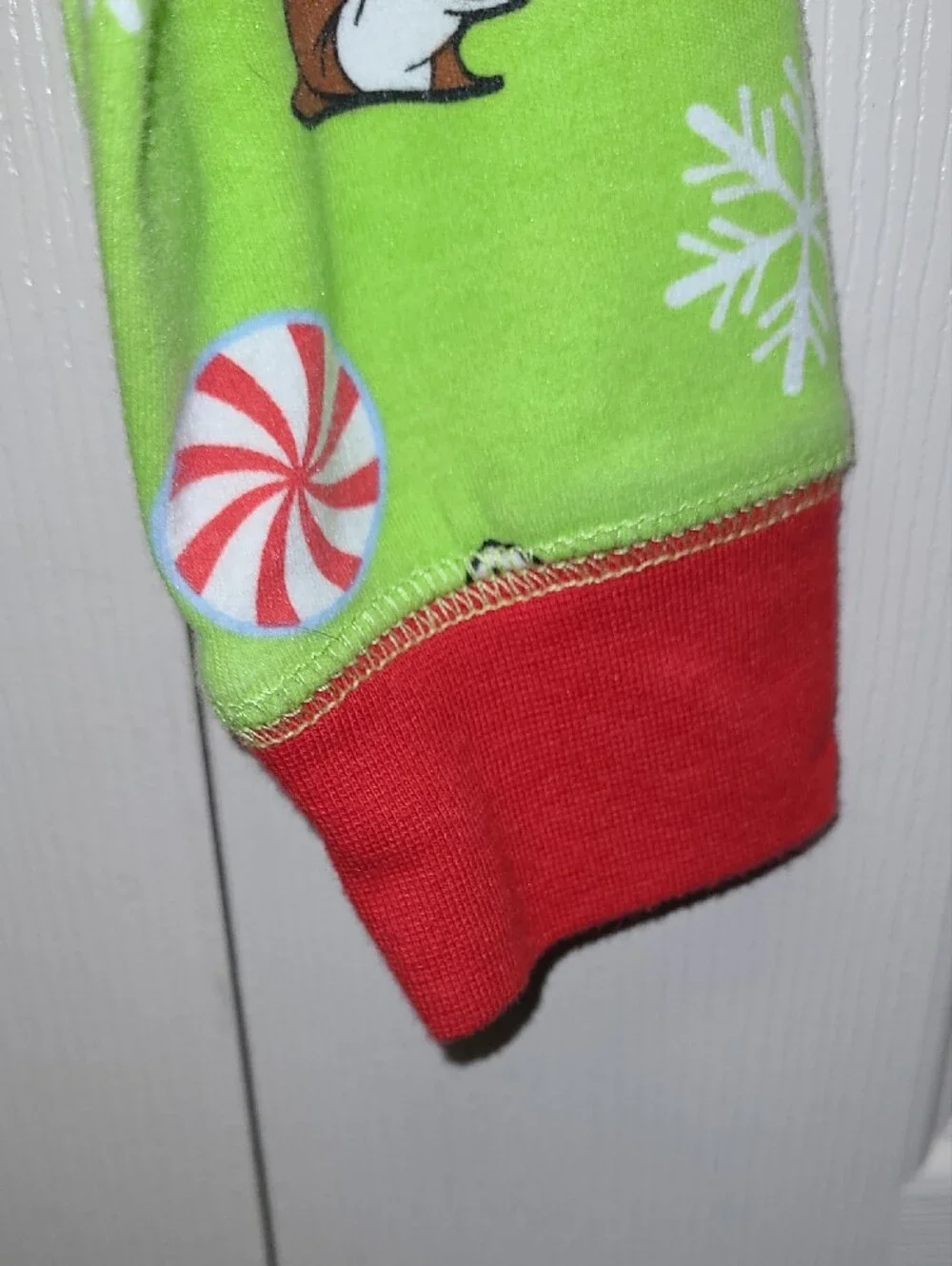 Festive Buc-ee's Lime Green Kids Christmas Holiday One piece Zip Pajama